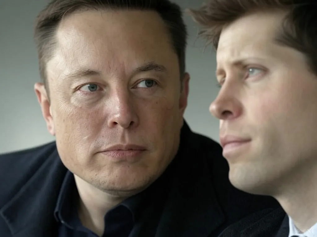 Elon Musk remains critical of Sam Altman. Avatars generated with AI using Grok.